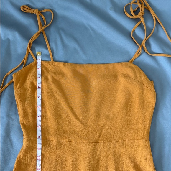 Reformation Women’s Jasper Mustard Yellow Midi Dress Size 6 - Picture 11 of 11